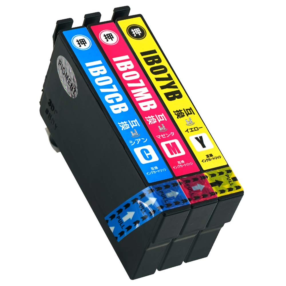 Amazon.co.jp: IB07PG (CB/MB/YB) 3本セット 顔料 エプソン互換インク